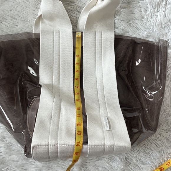 (LSF) Rebecca Minkoff Women’s Clear fan tote bag in Smoke, NWT - Picture 7 of 16